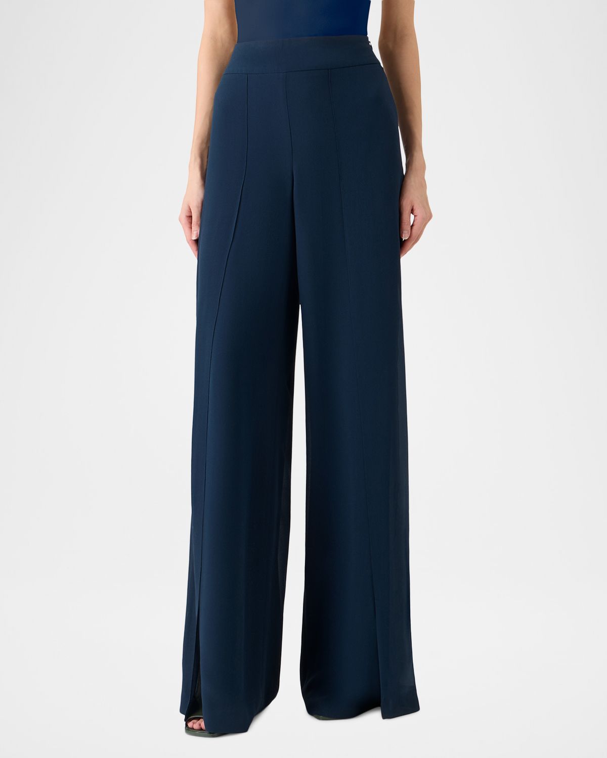 Akris Fellia Silk Georgette Flared Pants | Thumbnail 2 Akris Fellia Silk Georgette Flared Pants | Thumbnail 2