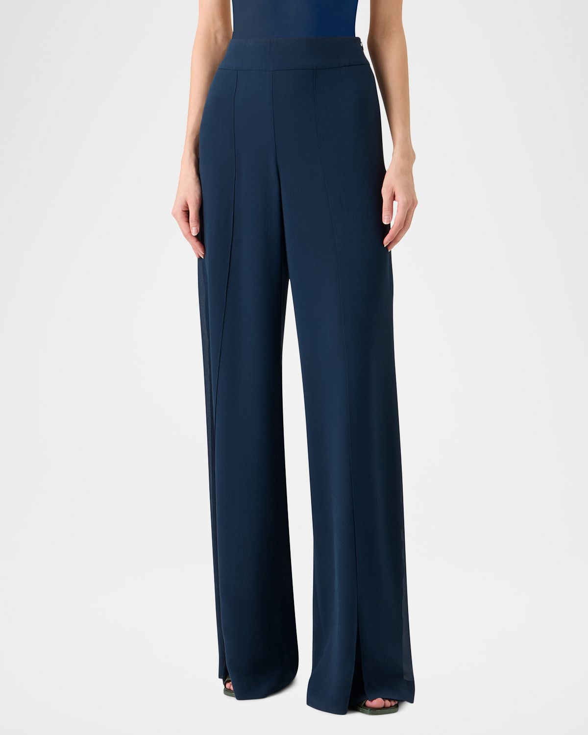 Akris Fellia Silk Georgette Flared Pants | Thumbnail 4 Akris Fellia Silk Georgette Flared Pants | Thumbnail 4