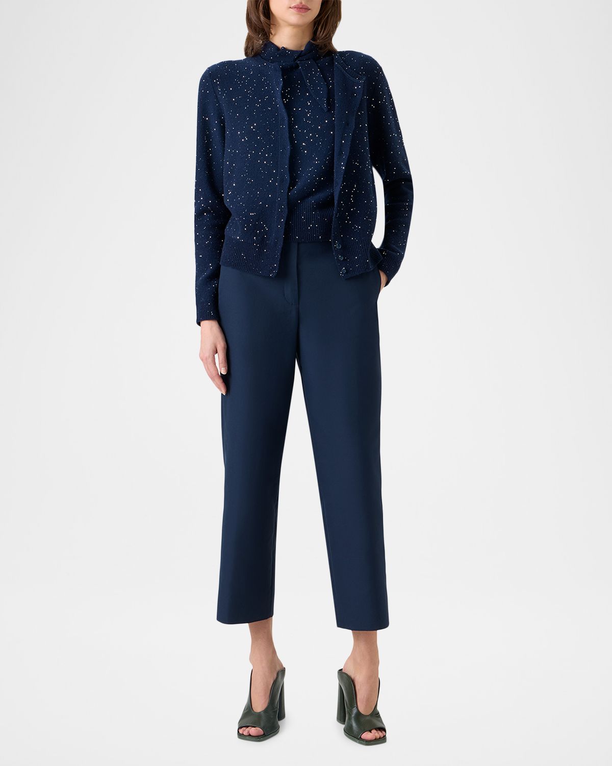 Akris Sequined Wool-Cashmere Knit Cardigan | Thumbnail 2 Akris Sequined Wool-Cashmere Knit Cardigan | Thumbnail 2