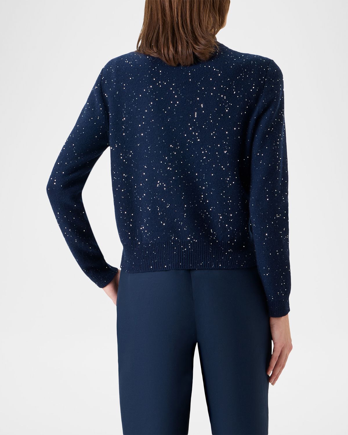 Akris Sequined Wool-Cashmere Knit Cardigan | Thumbnail 3 Akris Sequined Wool-Cashmere Knit Cardigan | Thumbnail 3