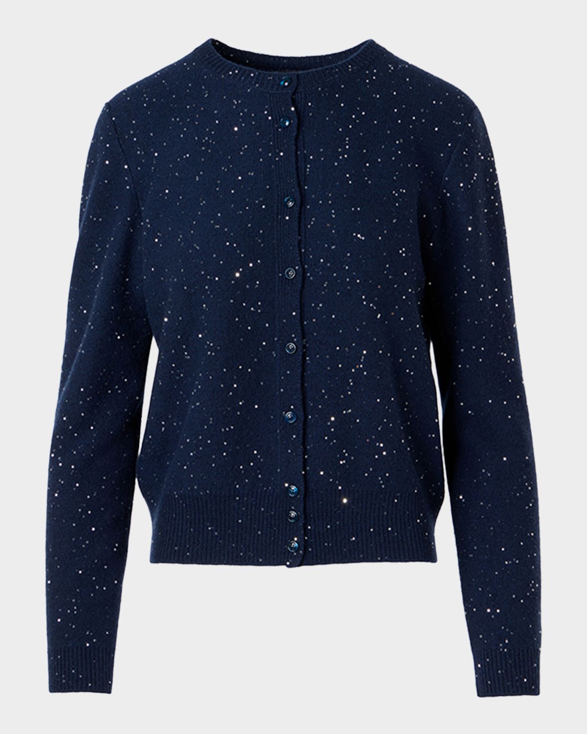 Akris Sequined Wool-Cashmere Knit Cardigan