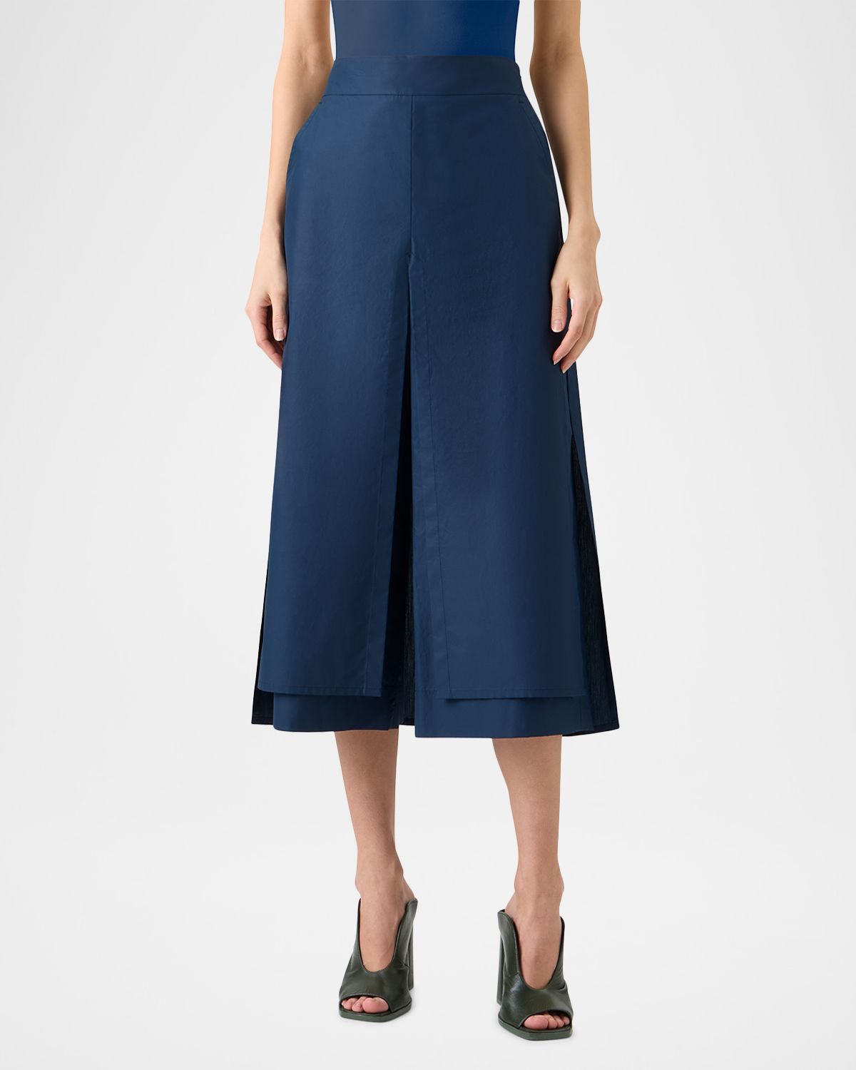 Akris Chiyoko Cotton Poplin Double-Layer Pants | Thumbnail 4