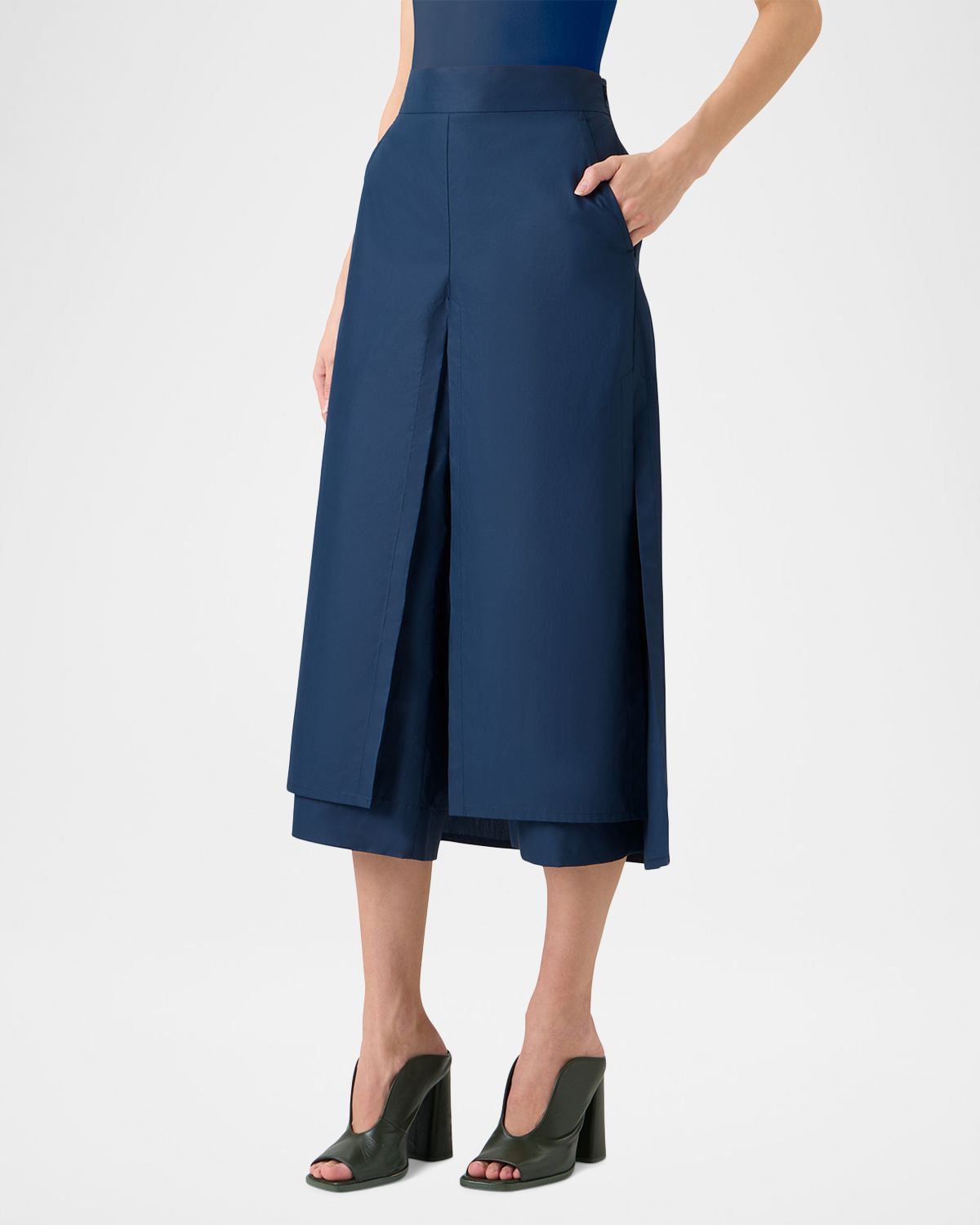 Akris Chiyoko Cotton Poplin Double-Layer Pants | Thumbnail 6