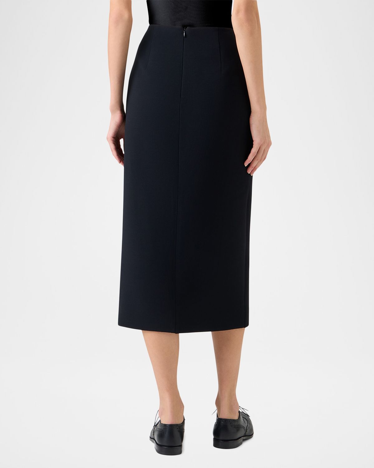 Akris Wool Buttoned Midi Pencil Skirt | Thumbnail 5 Akris Wool Buttoned Midi Pencil Skirt | Thumbnail 5