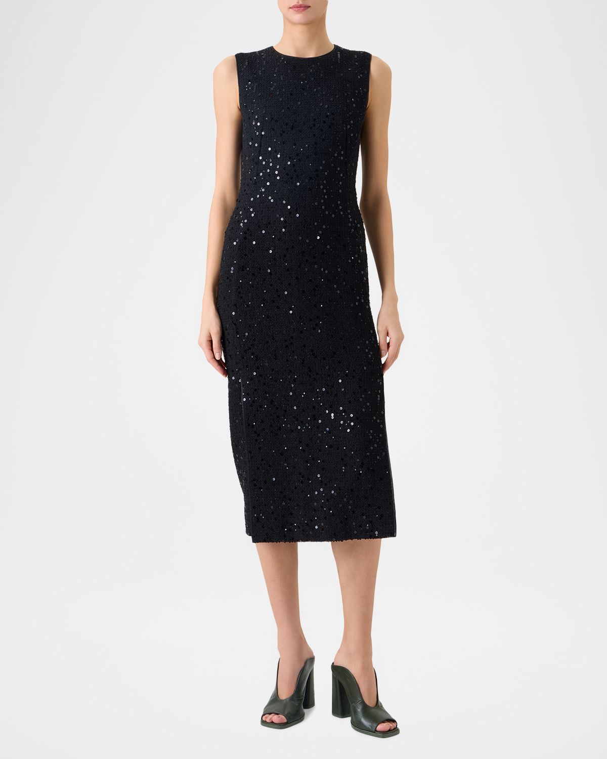 Akris Sequined Tweed Midi Sheath Dress | Thumbnail 5