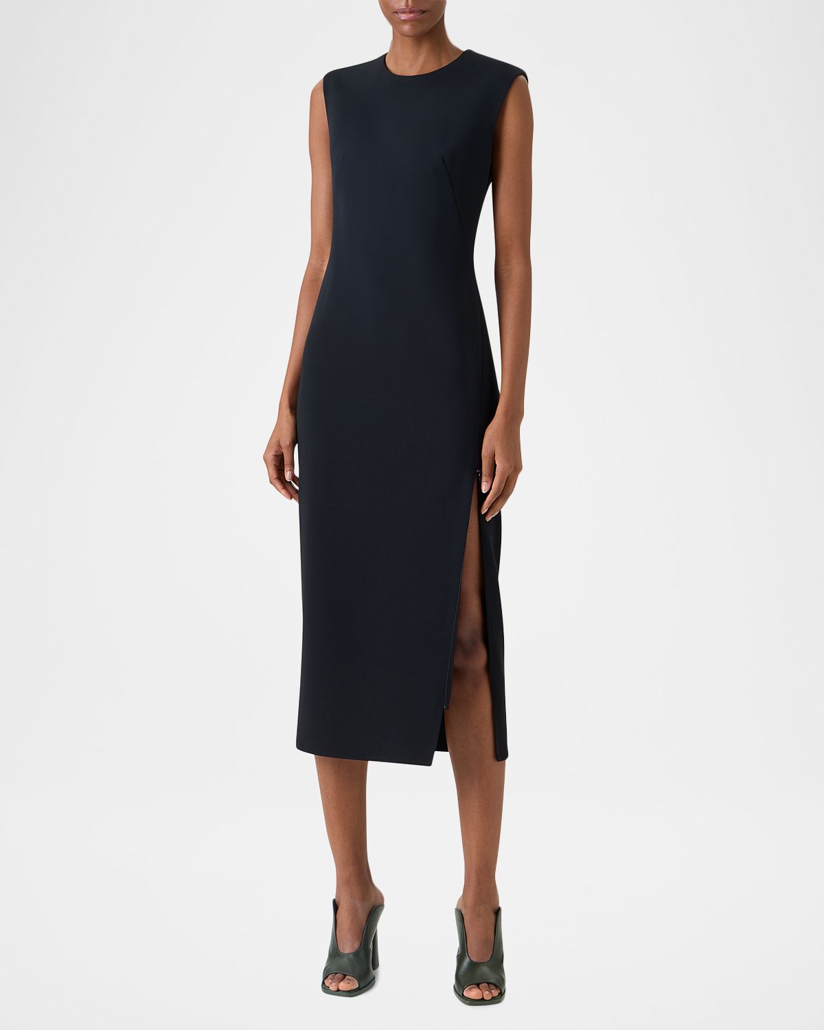Akris Wool-Blend Zipped-Slit Sheath Dress | Thumbnail 6