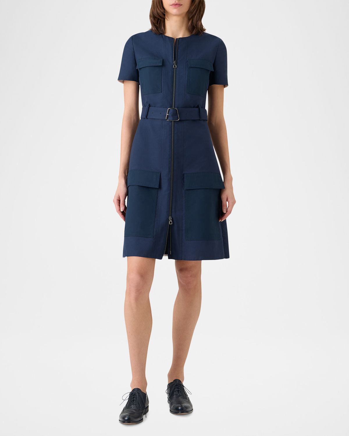 Akris Cotton-Blend Zip-Up Belted Jacket | Thumbnail 2 Akris Cotton-Blend Zip-Up Belted Jacket | Thumbnail 2