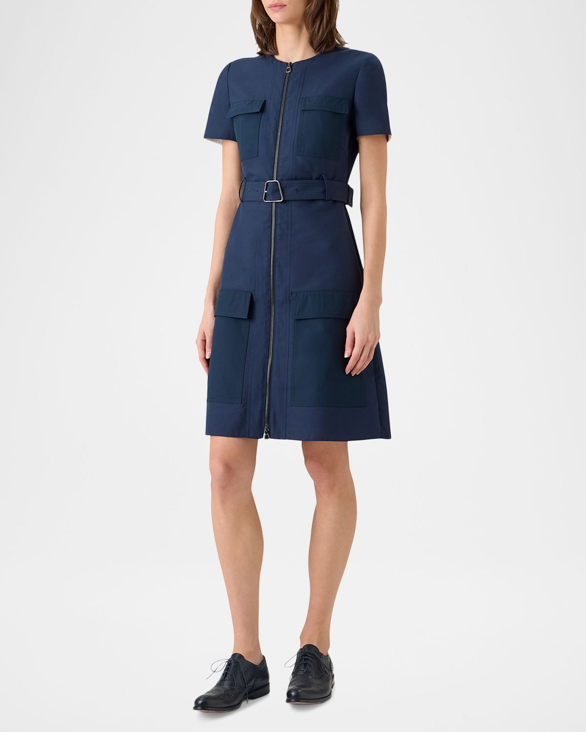 Akris Cotton-Blend Zip-Up Belted Jacket | Thumbnail 6 Akris Cotton-Blend Zip-Up Belted Jacket | Thumbnail 6