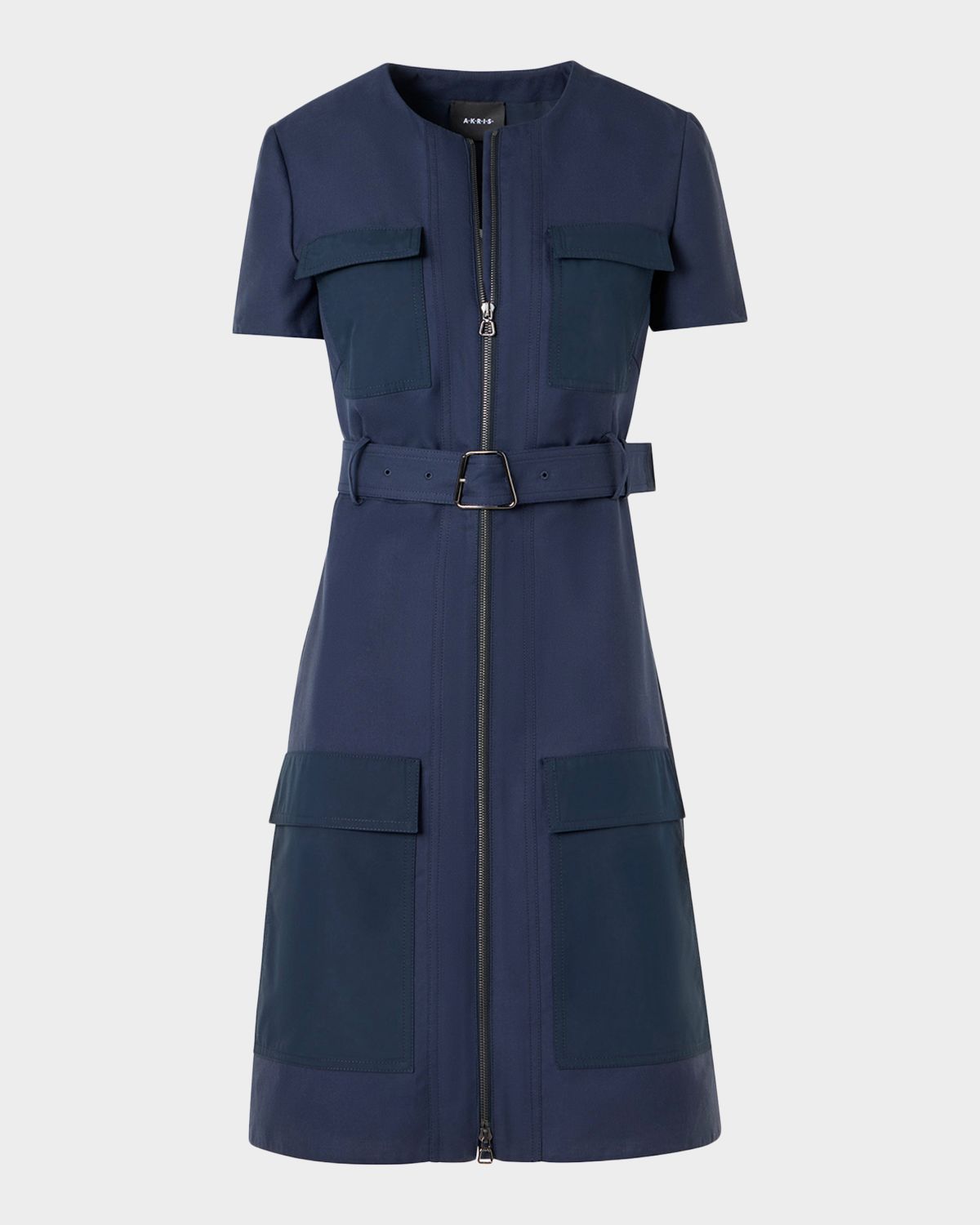 Akris Cotton-Blend Zip-Up Belted Jacket - Women's Clothing