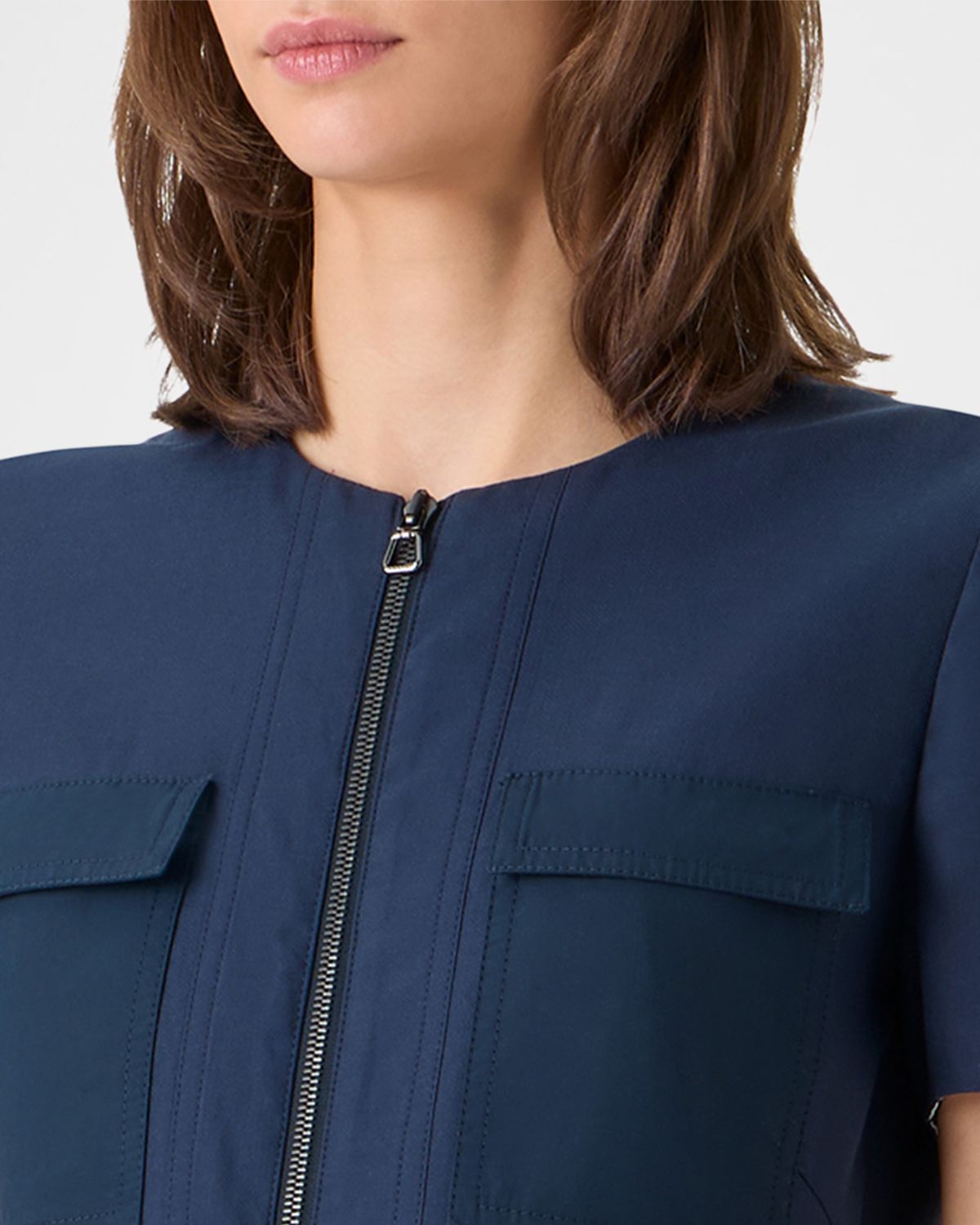 Akris Cotton-Blend Zip-Up Belted Jacket | Thumbnail 5 Akris Cotton-Blend Zip-Up Belted Jacket | Thumbnail 5