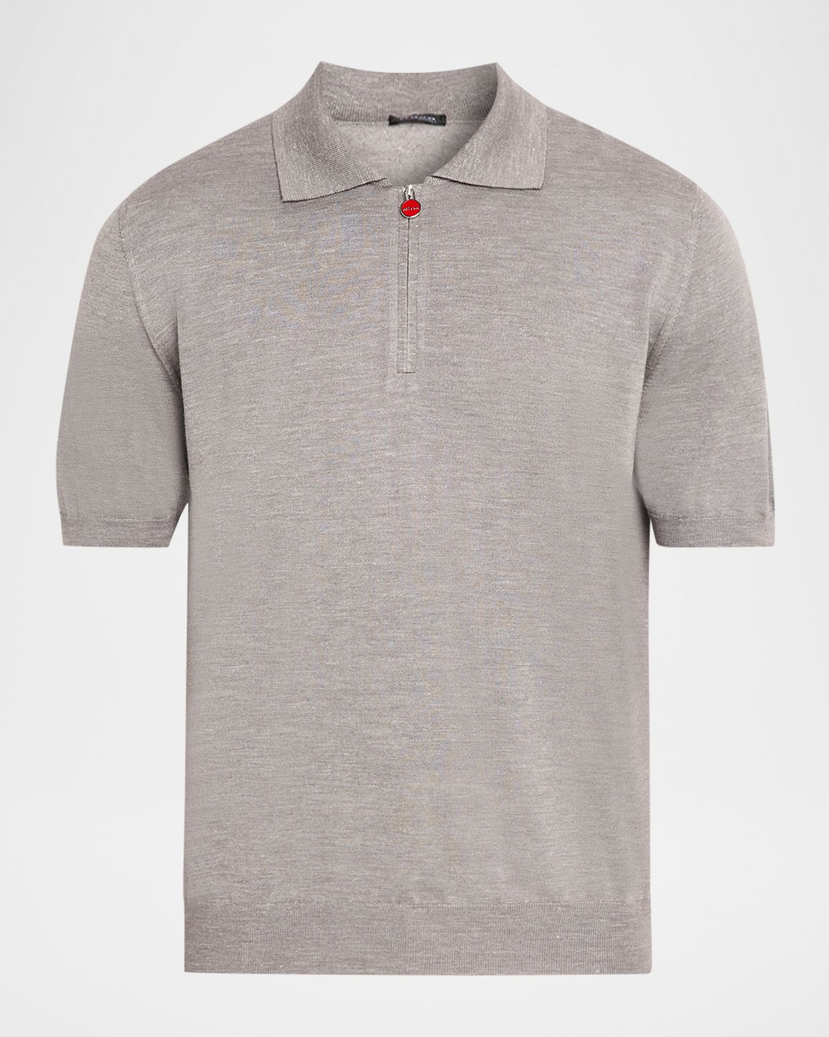 Kiton Men 's Silk, Cashmere and Linen Quarter-Zip Polo Shirt | Thumbnail 6 Kiton Men 's Silk, Cashmere and Linen Quarter-Zip Polo Shirt | Thumbnail 6