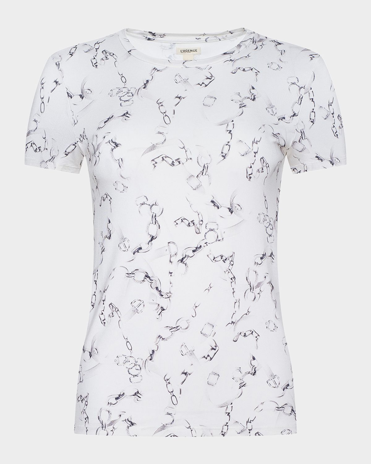 L 'Agence Ressi Short-Sleeve Chain Tee | Thumbnail 6