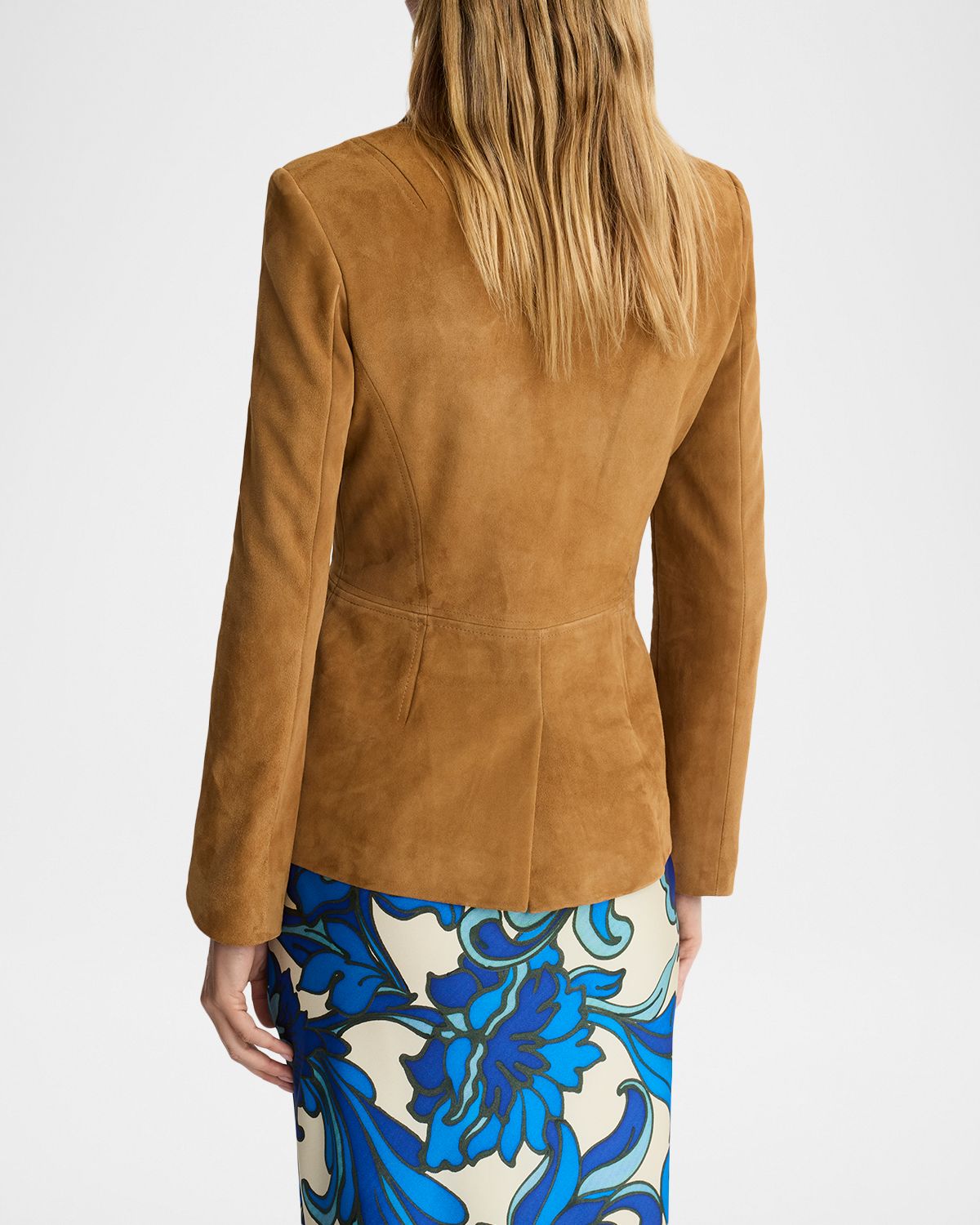 Smythe Shrunken Suede Single-Breasted Blazer