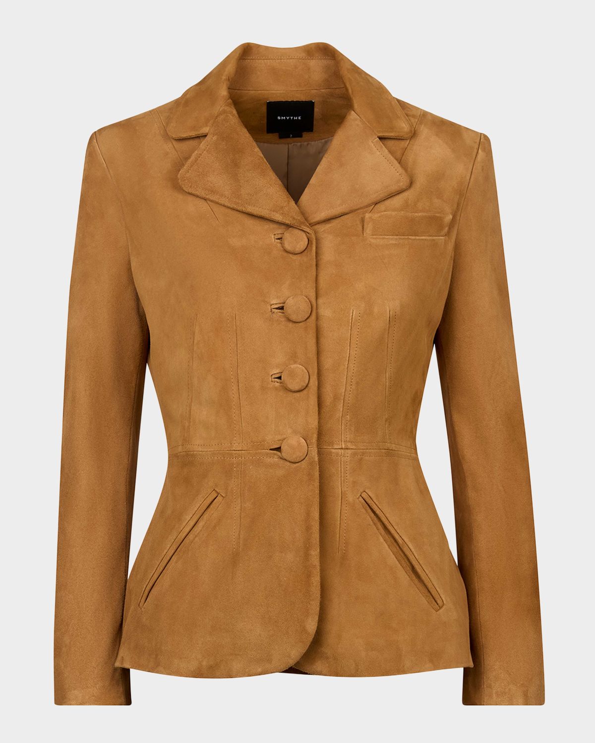 Smythe Shrunken Suede Single-Breasted Blazer