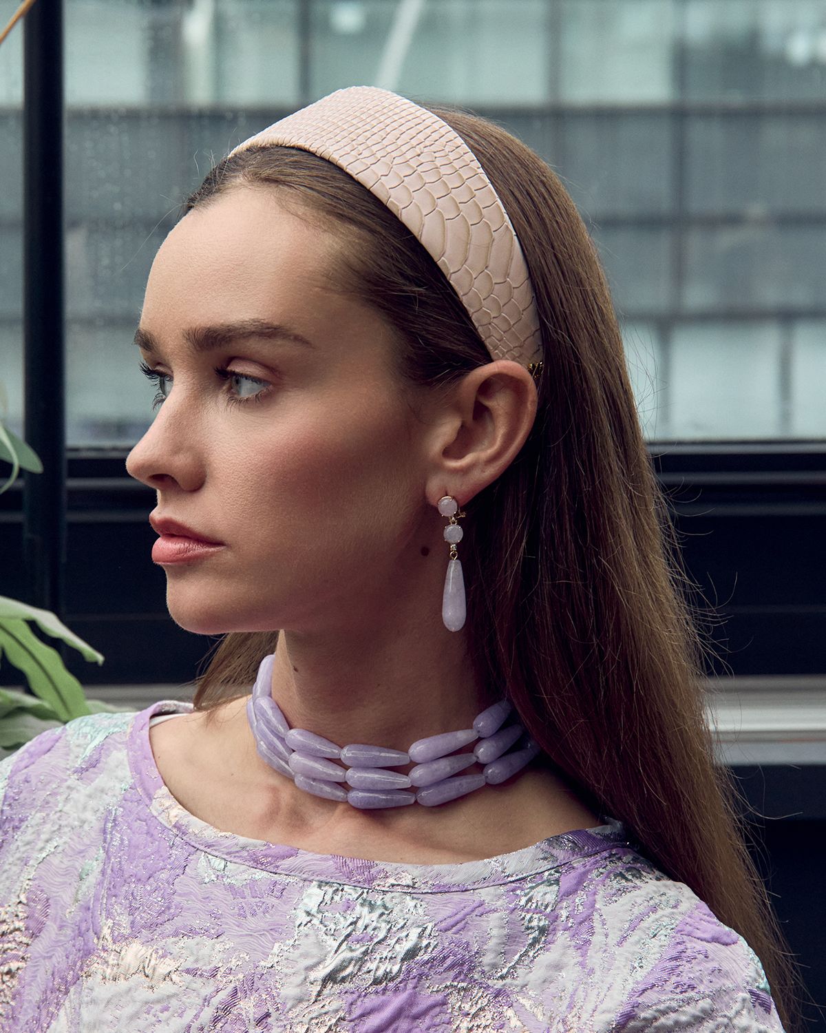 Lele Sadoughi Diana Triple Row Necklace