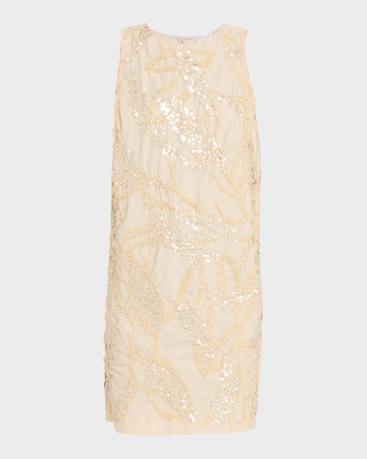 Brunello Cucinelli Dazzling Seabed Embroidered Techno Cotton Mini Dress | Thumbnail 6 Brunello Cucinelli Dazzling Seabed Embroidered Techno Cotton Mini Dress | Thumbnail 6