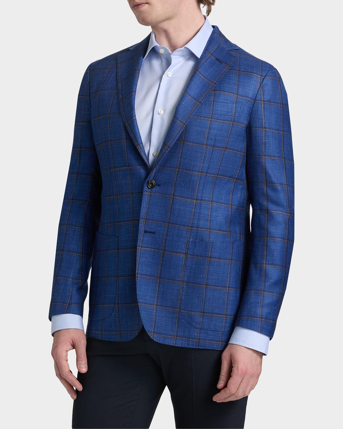 Sartorio Men 's Plaid Wool Single-Breasted Sport Coat | Thumbnail 7 Sartorio Men 's Plaid Wool Single-Breasted Sport Coat | Thumbnail 7