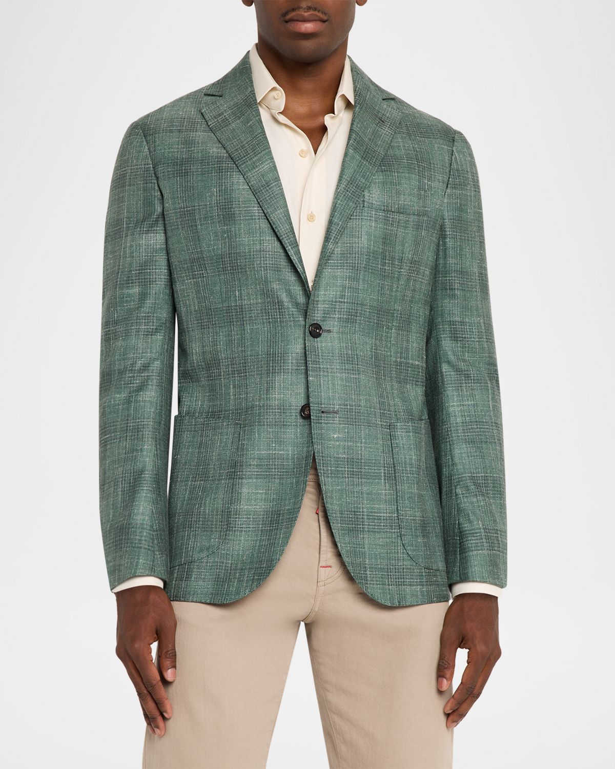 Sartorio Men 's Check Wool-Linen Sport Coat | Thumbnail 4