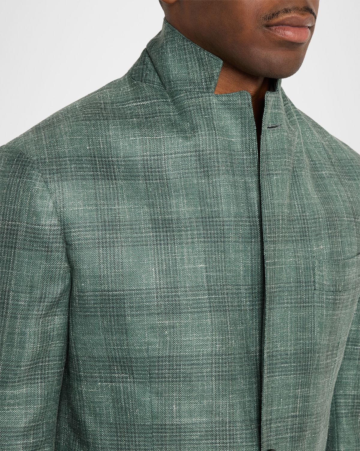 Sartorio Men 's Check Wool-Linen Sport Coat | Thumbnail 7