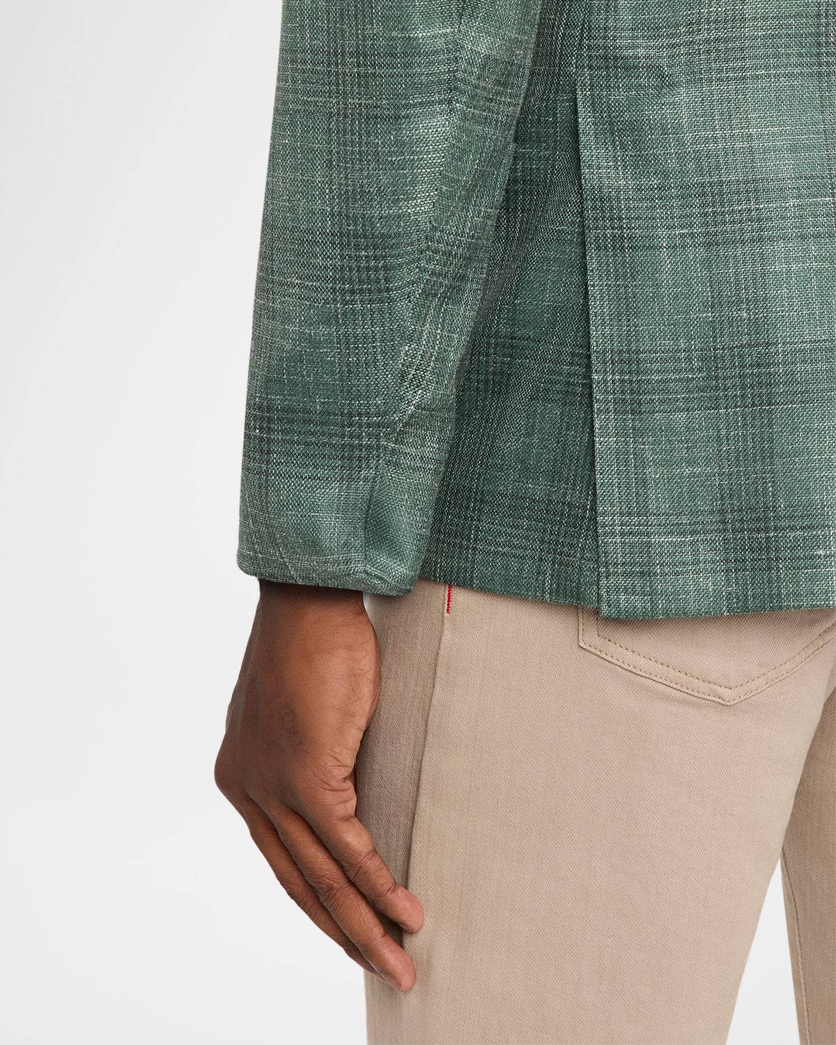 Sartorio Men 's Check Wool-Linen Sport Coat | Thumbnail 8