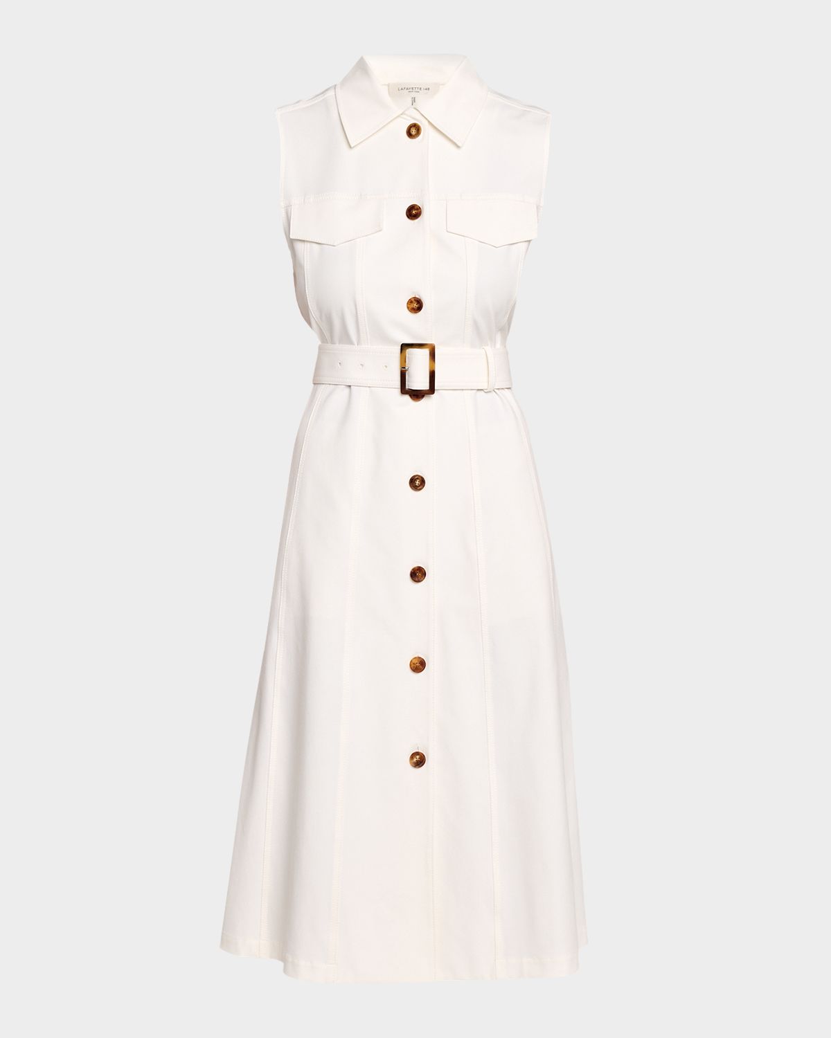 Lafayette 148 New York Belted Stretch Twill Midi Shirtdress | Thumbnail 6 Lafayette 148 New York Belted Stretch Twill Midi Shirtdress | Thumbnail 6