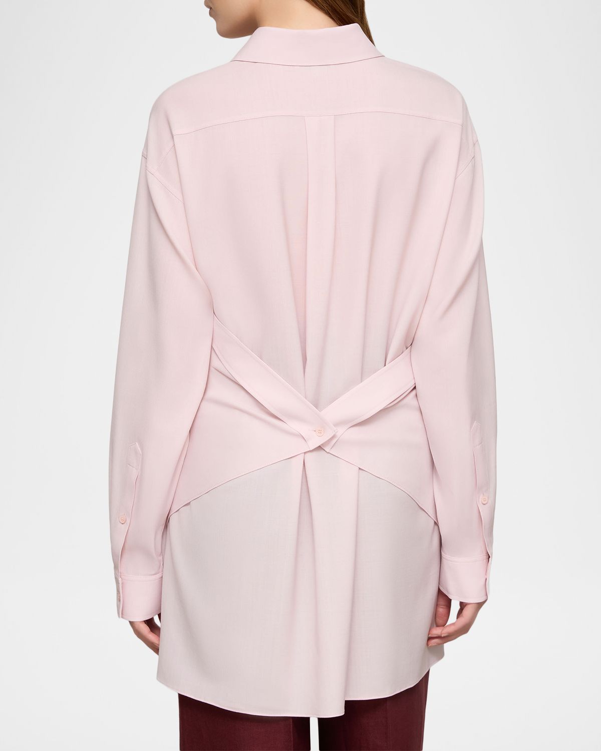 Lafayette 148 New York Convertible Wrap-Front Blouse