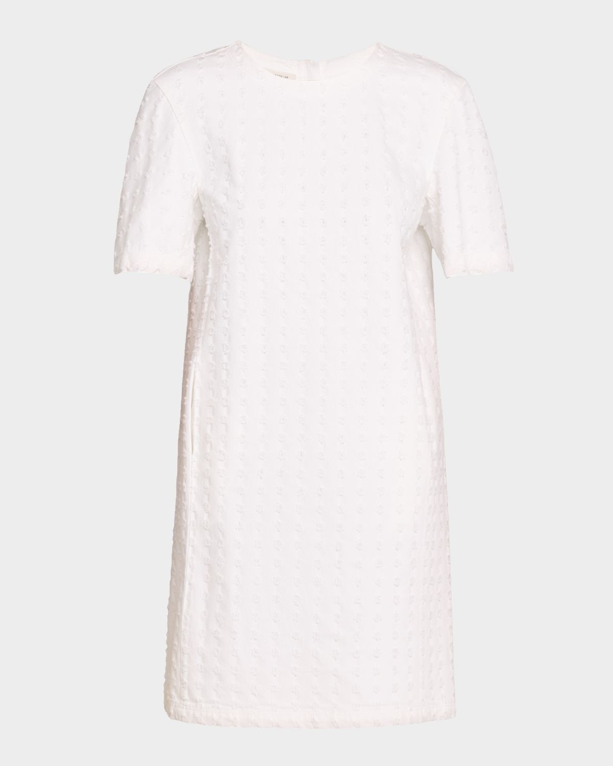 Lafayette 148 New York Embellished Cotton Denim Mini Shift Dress