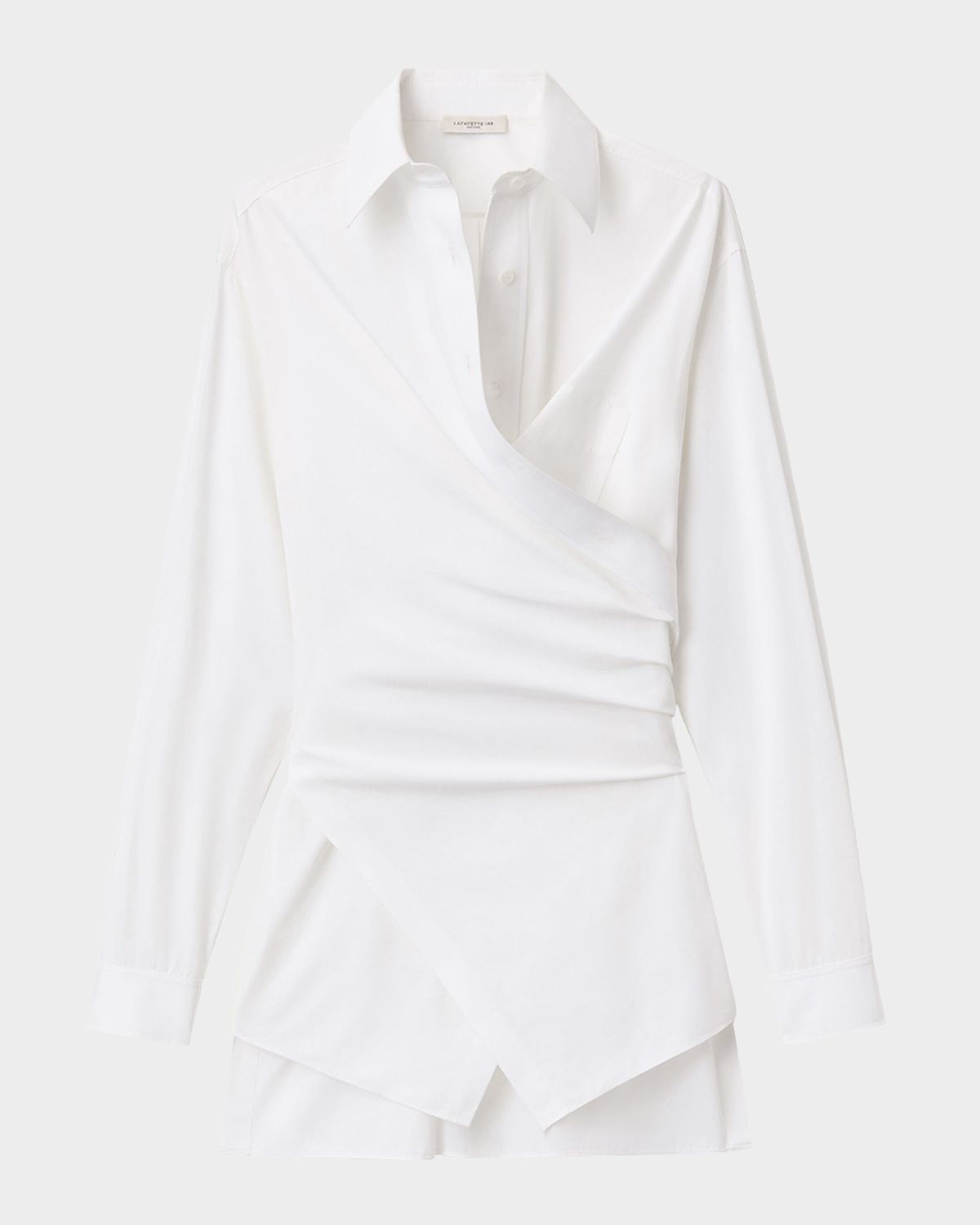 Lafayette 148 New York Convertible Long-Sleeve Poplin Shirt | Thumbnail 7 Lafayette 148 New York Convertible Long-Sleeve Poplin Shirt | Thumbnail 7