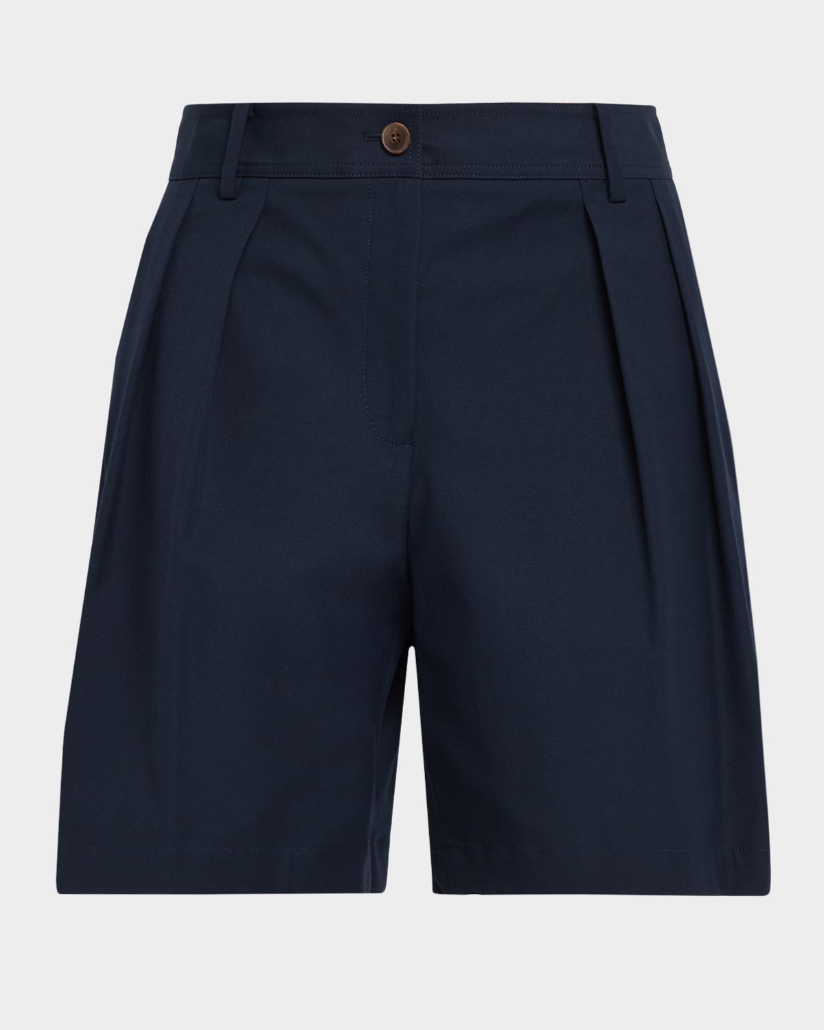 Lafayette 148 New York Park Wide-Leg Techno Stretch Twill Shorts