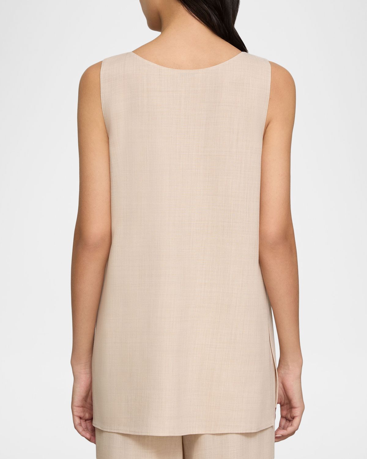 Lafayette 148 New York Scoop-Neck Wool-Silk Tank