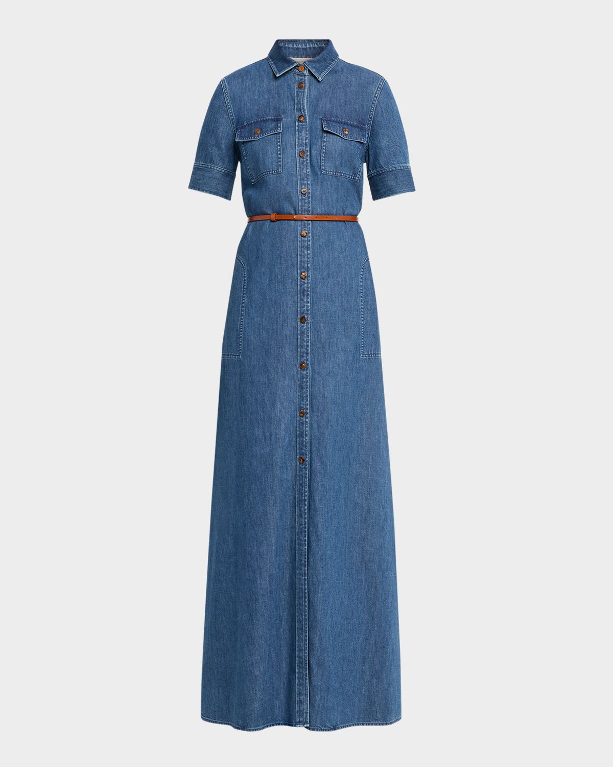 Lafayette 148 New York Belted Cotton Chambray Maxi Shirtdress | Thumbnail 6 Lafayette 148 New York Belted Cotton Chambray Maxi Shirtdress | Thumbnail 6