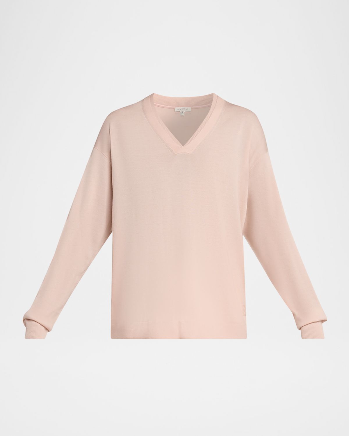 Lafayette 148 New York V-Neck Merino Wool Knit Sweater