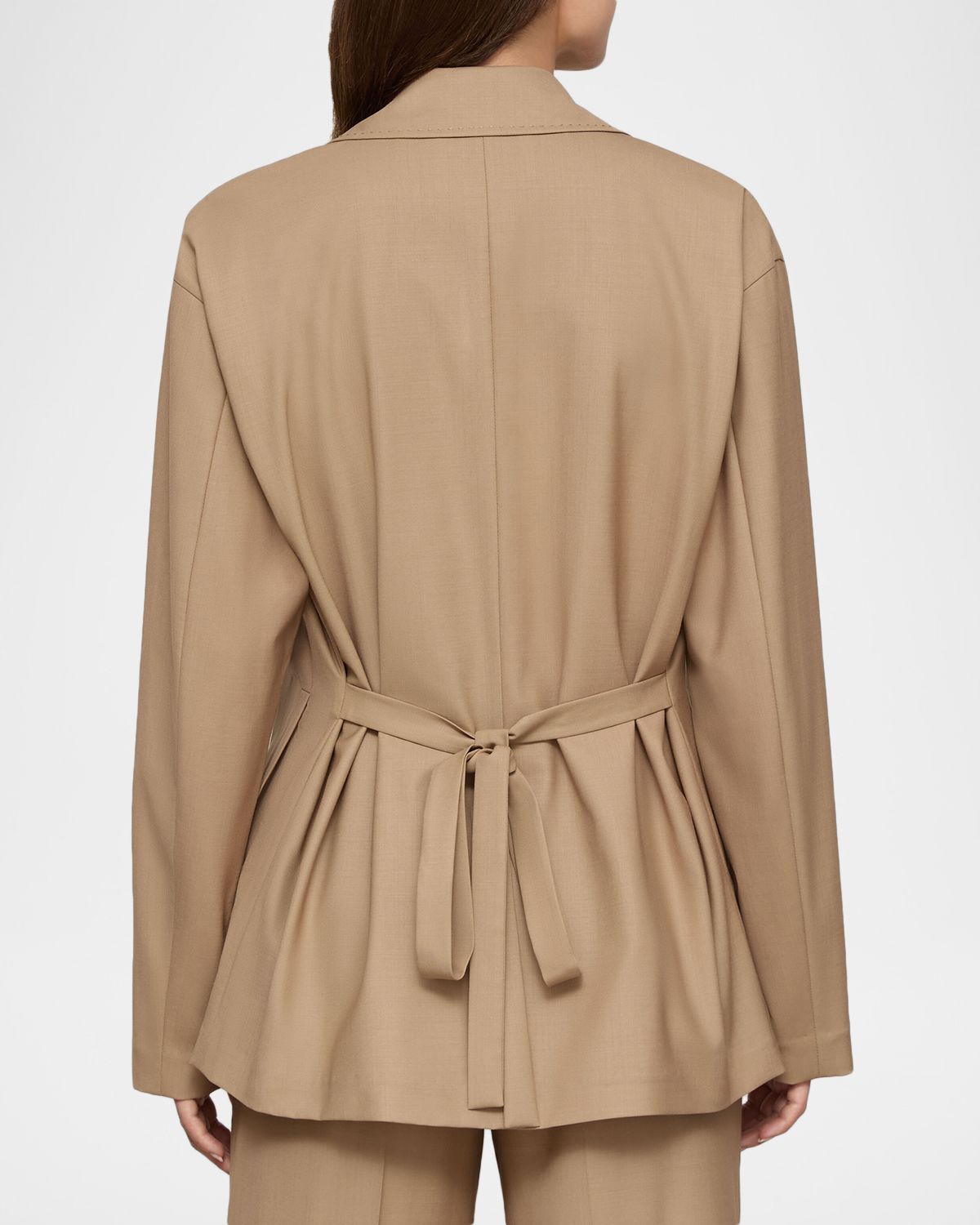 Lafayette 148 New York Belted Single-Button Blazer