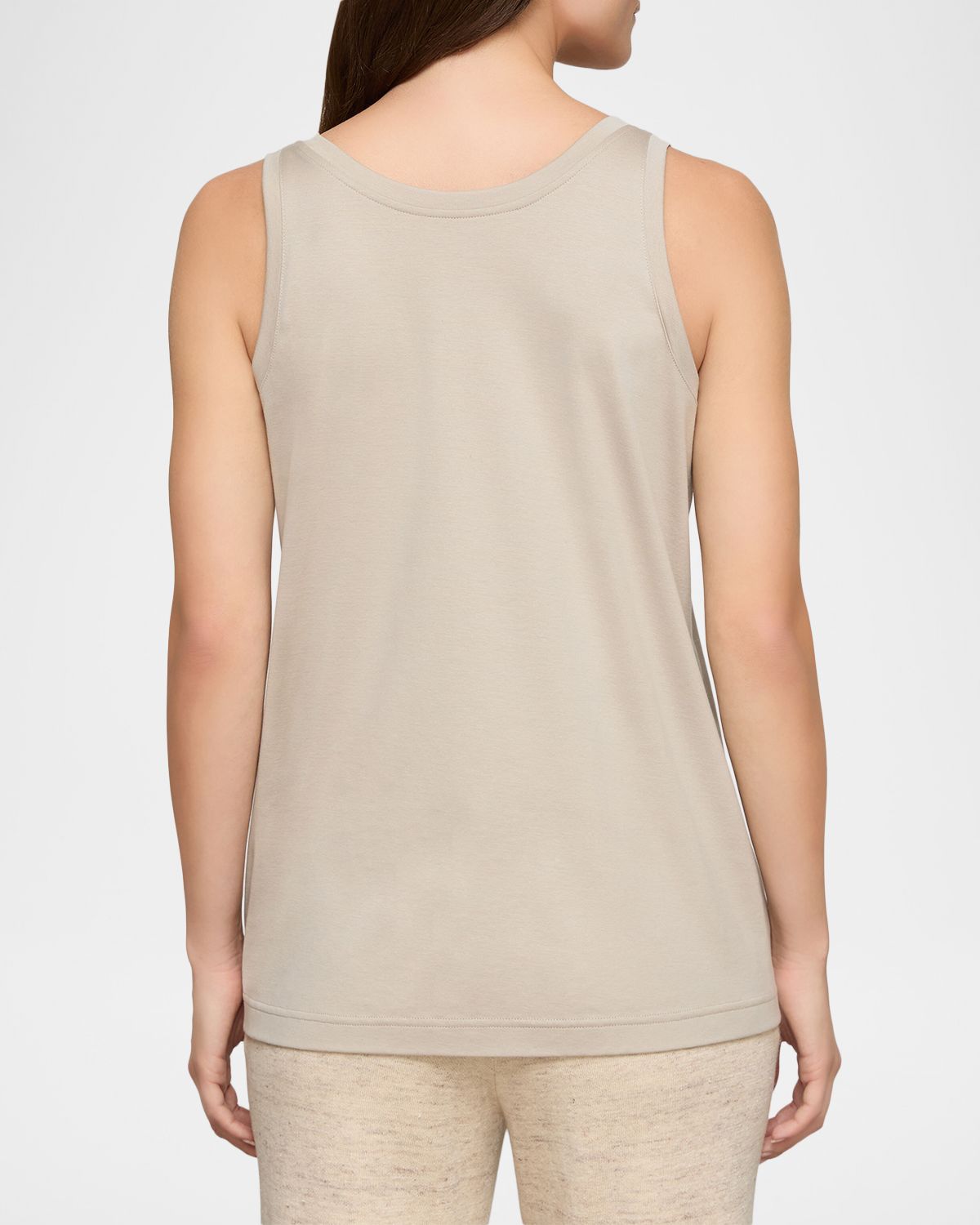 Lafayette 148 New York Scoop-Neck Cotton-Silk Tank