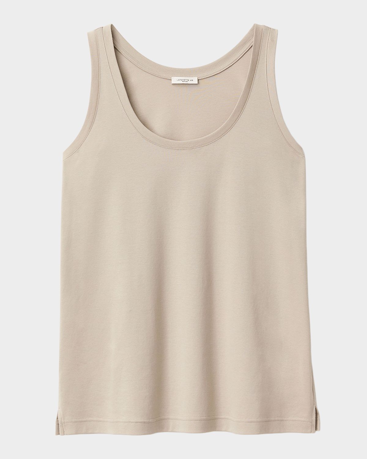 Lafayette 148 New York Scoop-Neck Cotton-Silk Tank