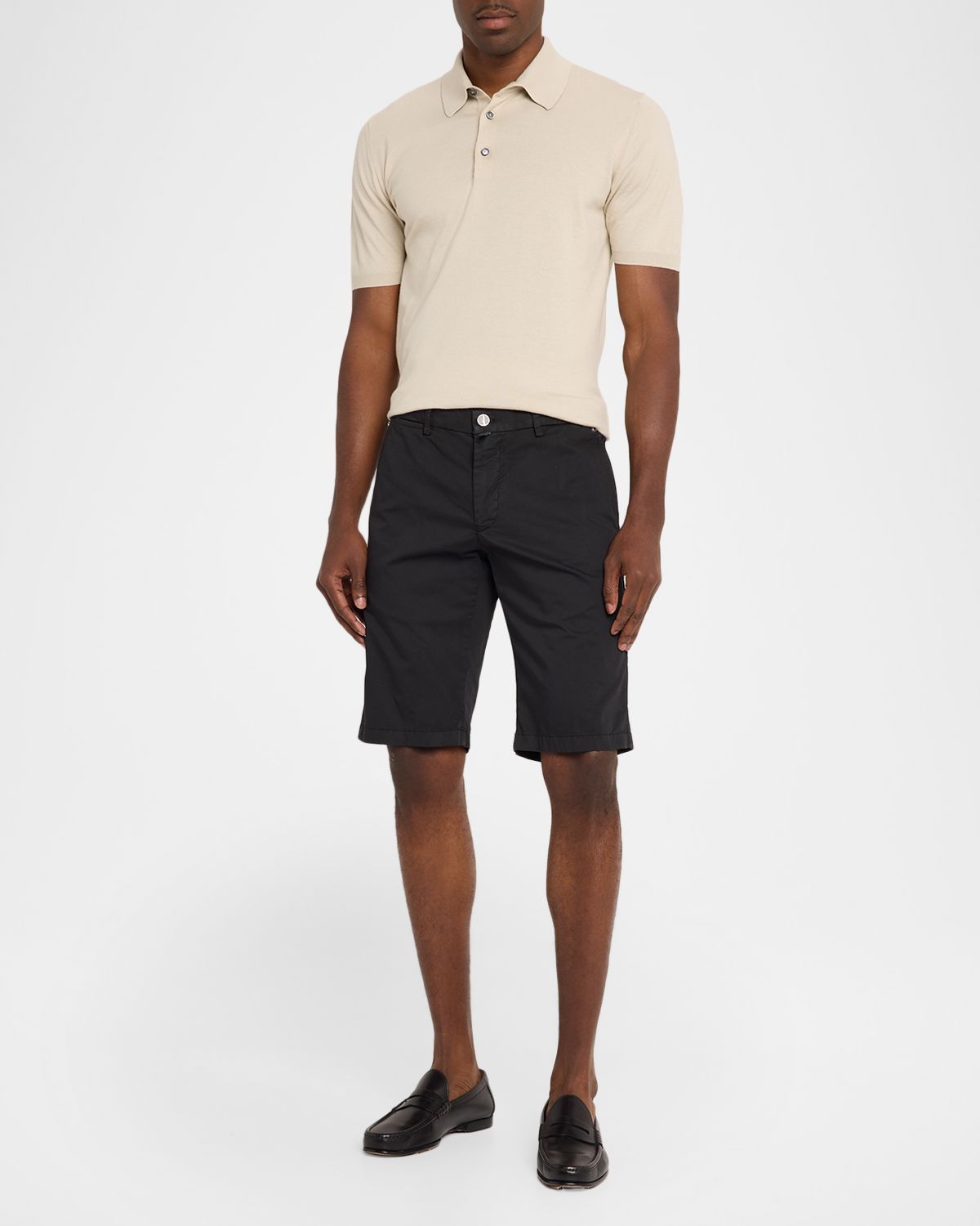 Kiton Men 's Cotton Stretch Chino Shorts