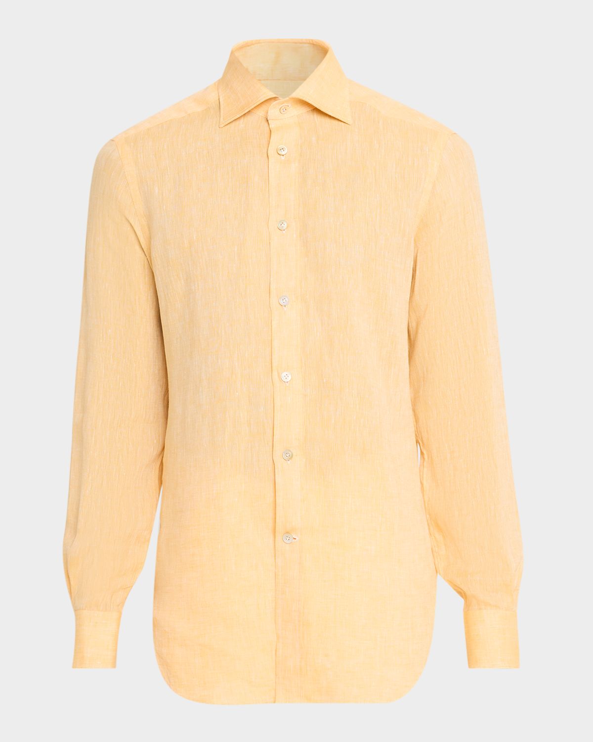 Kiton Men 's Linen Button-Down Shirt