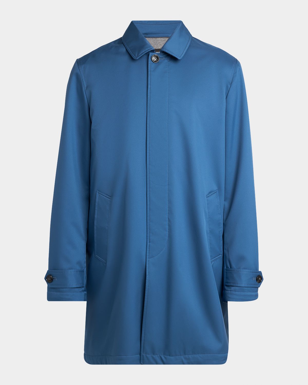 Kiton Men 's Concealed-Placket Raincoat