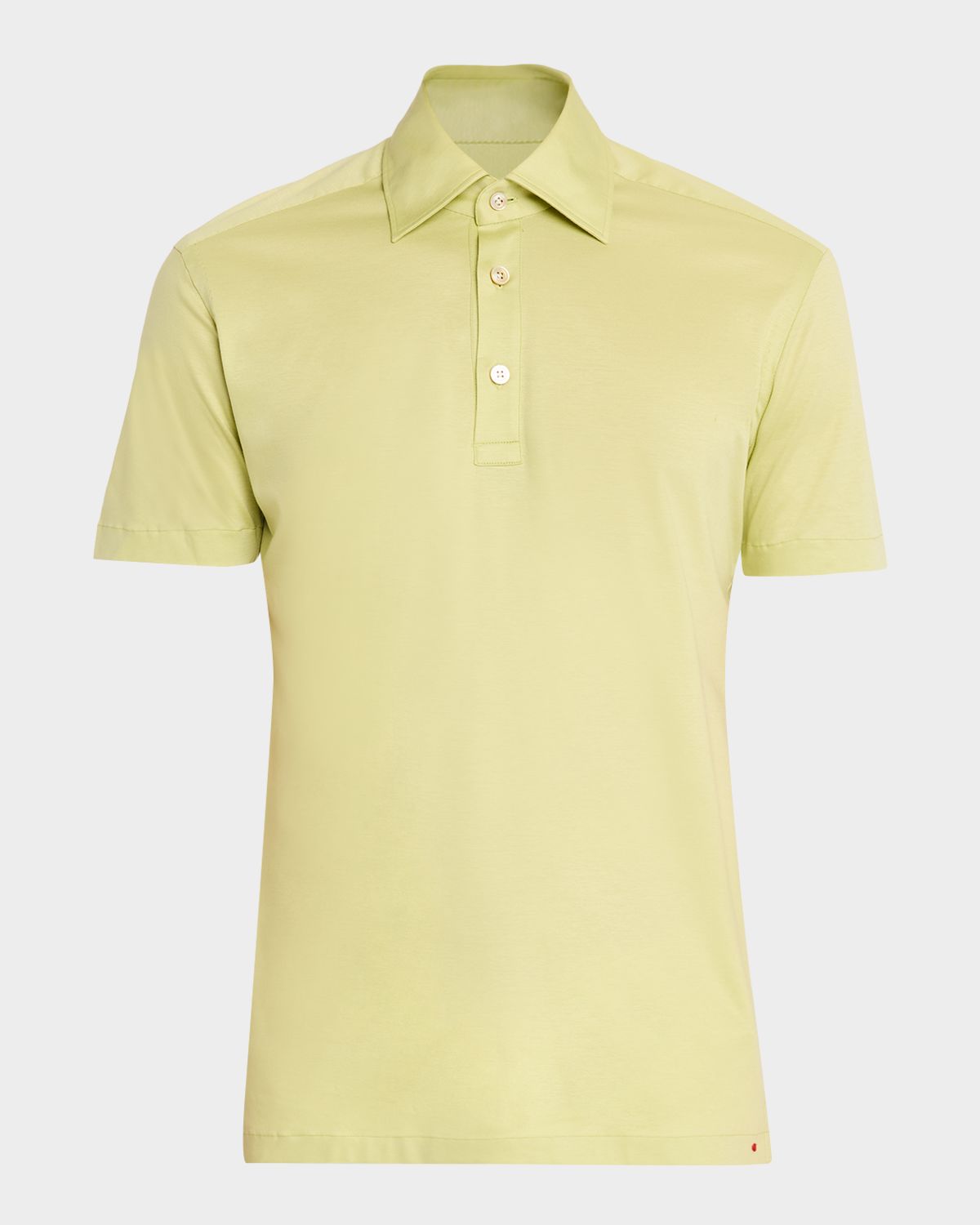 Kiton Men 's Cotton Knit Polo Shirt
