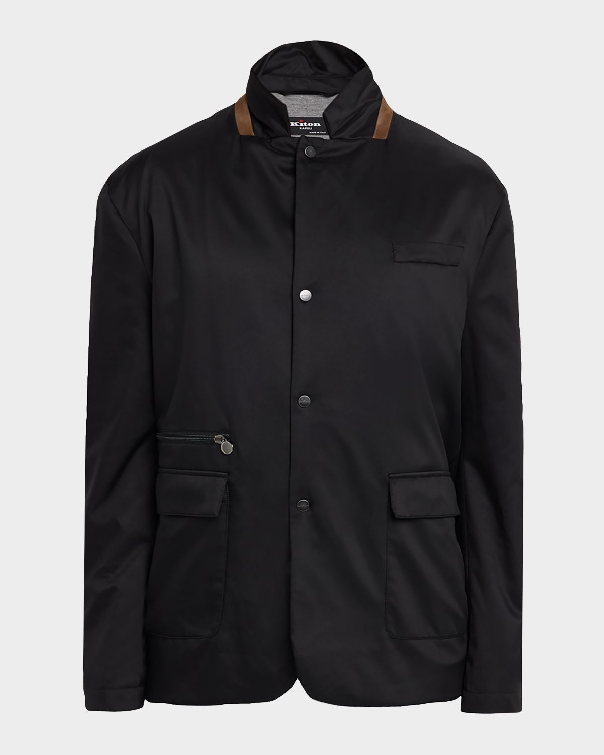 Kiton Men 's Wool Full-Zip Shirt Jacket | Thumbnail 6 Kiton Men 's Wool Full-Zip Shirt Jacket | Thumbnail 6