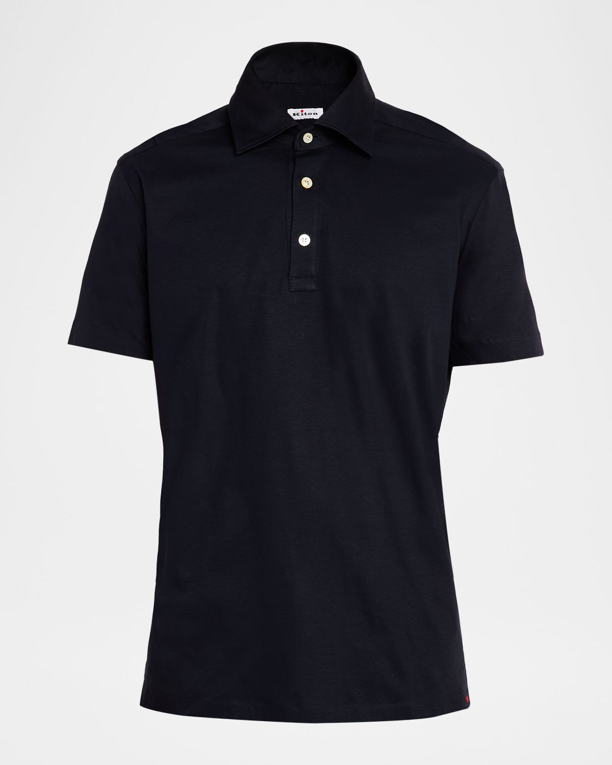 Kiton Men 's Cotton Knit Polo Shirt
