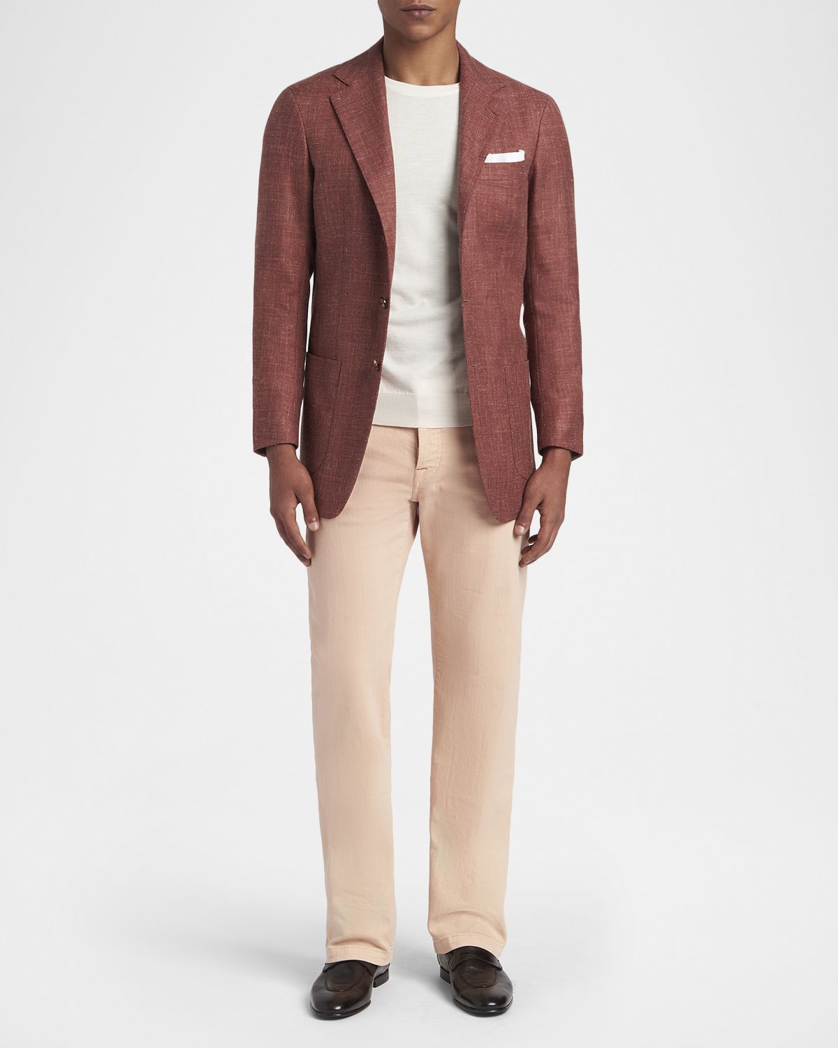 Kiton Men 's Corrabo Stretch Cotton Straight Leg Five-Pocket Pants