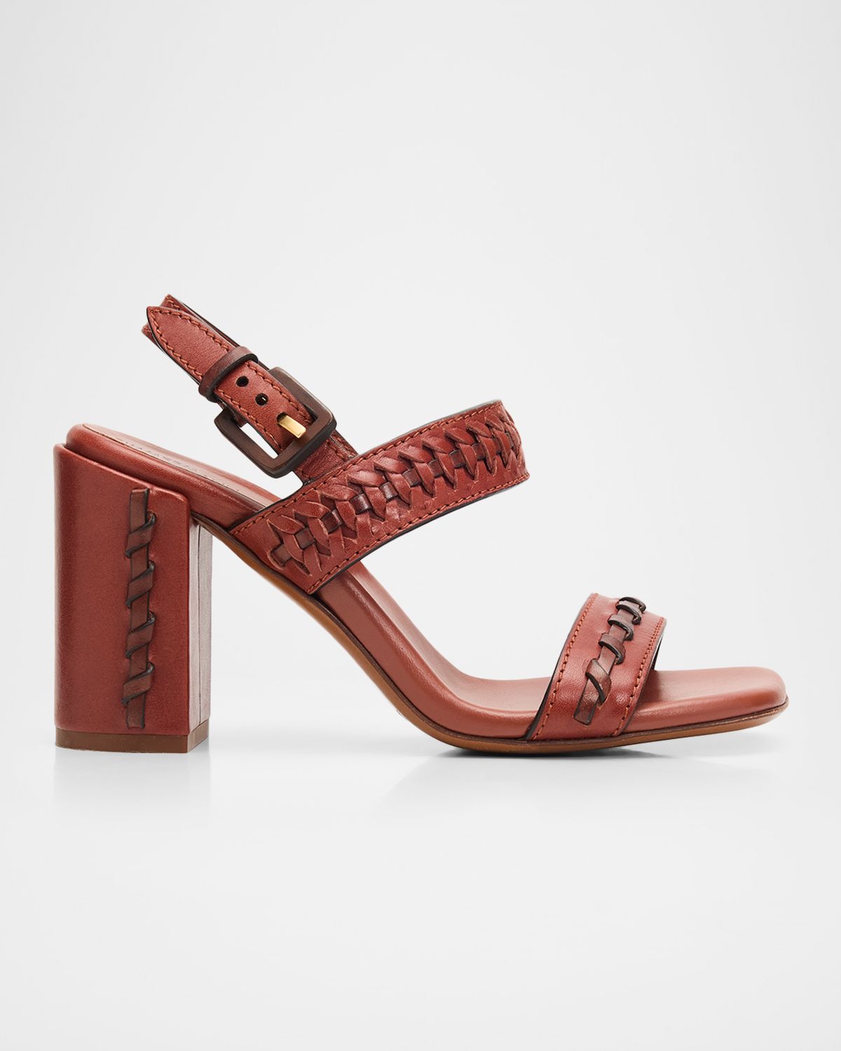 Zimmermann 85mm Alchemy Leather Block-Heel Sandals