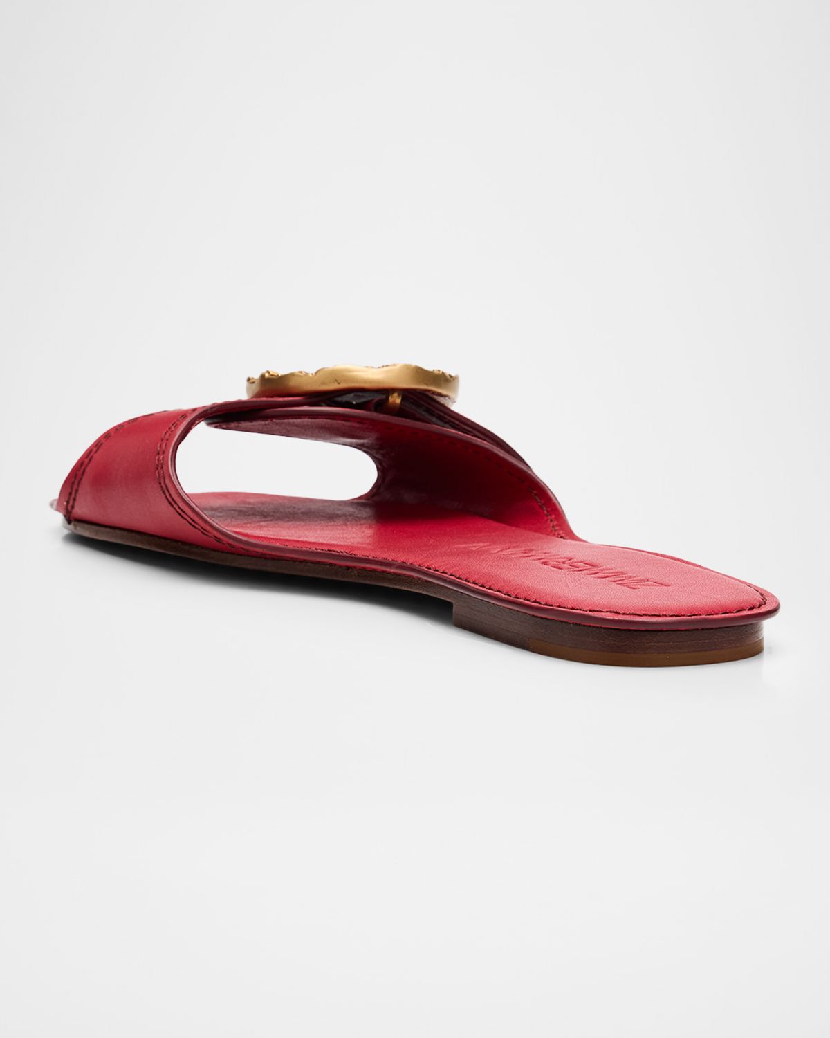 Zimmermann Solena Leather Flat Slide Sandals