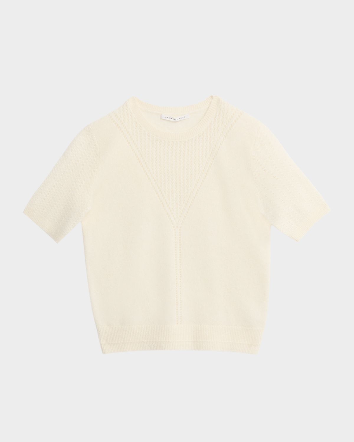 MARIA MCMANUS Honeycomb Alpaca-Knit T-Shirt Sweater
