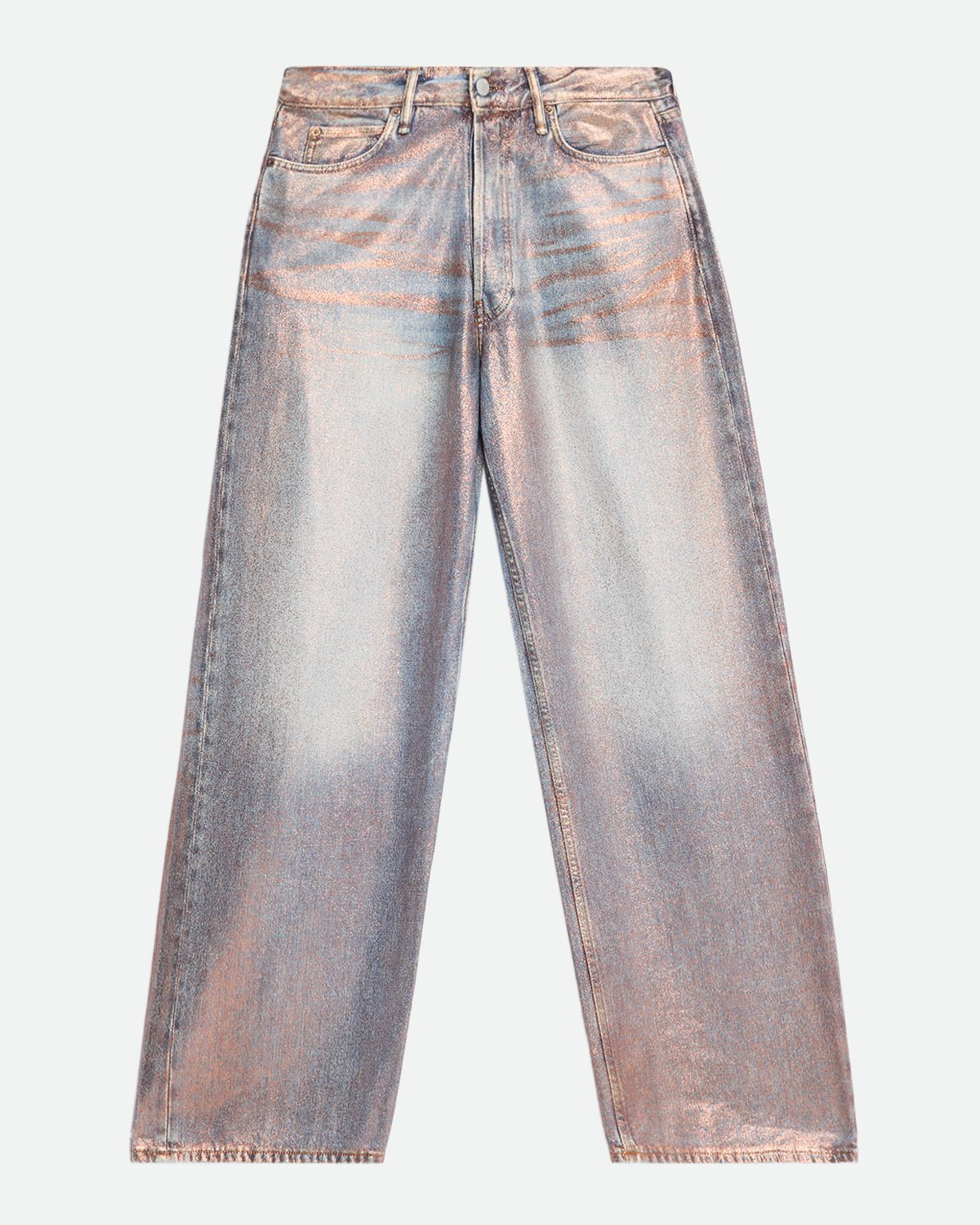 Acne Studios Men 's Glitterized Denim Straight-Leg Jeans