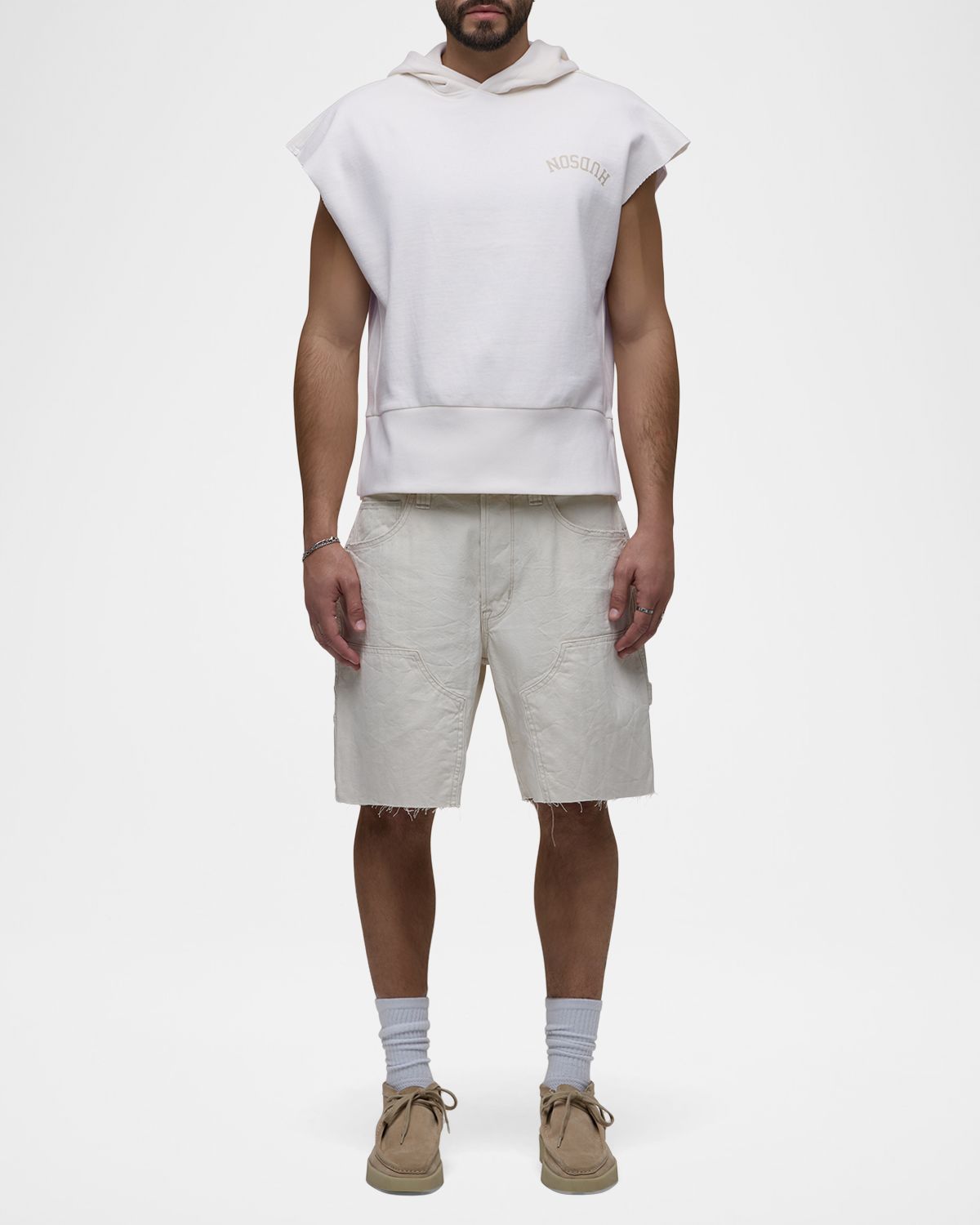 Hudson Men 's Viper Cotton Logo Sleeveless Hoodie - Men's Clothing