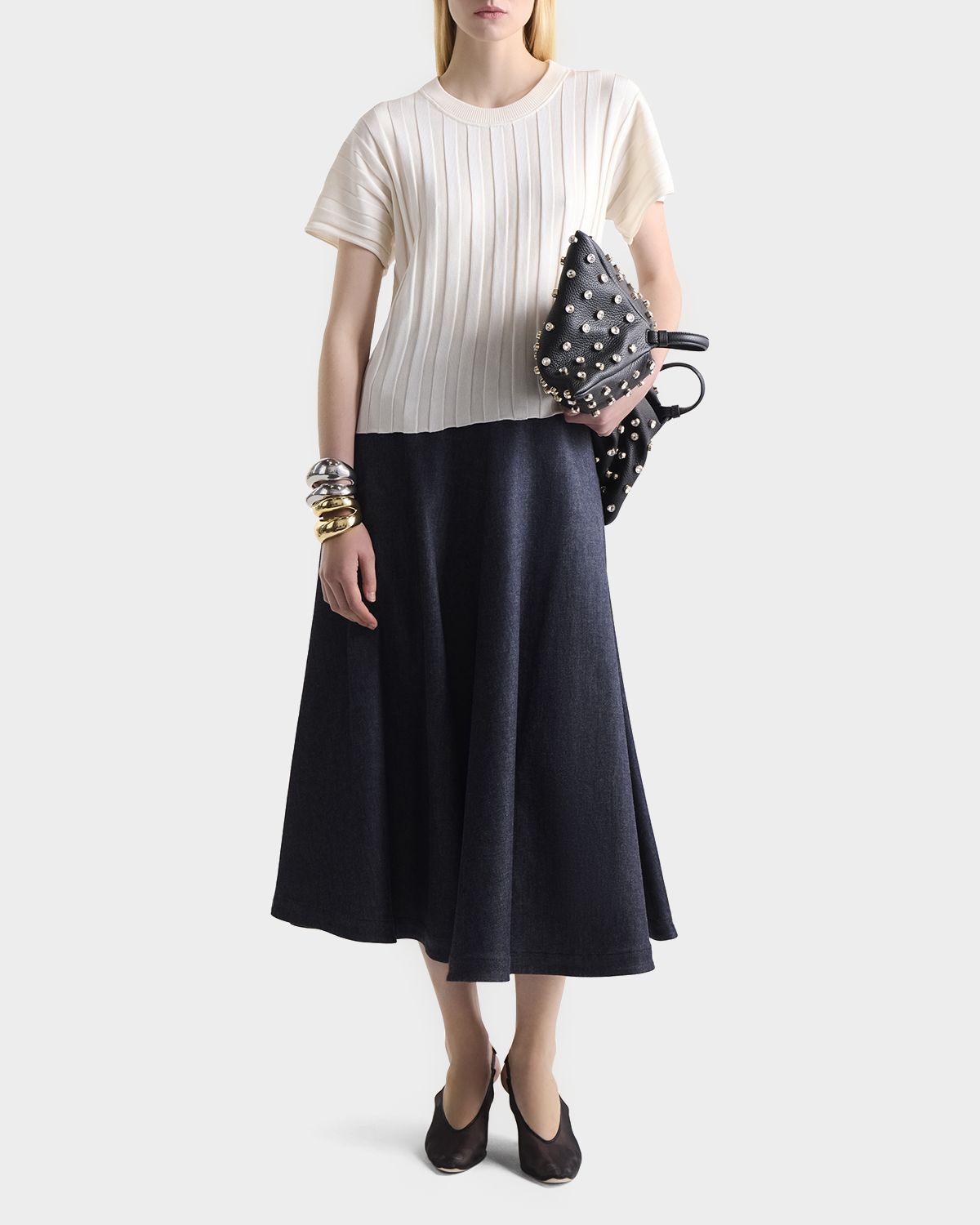 Altuzarra Varda A-Line Denim Skirt