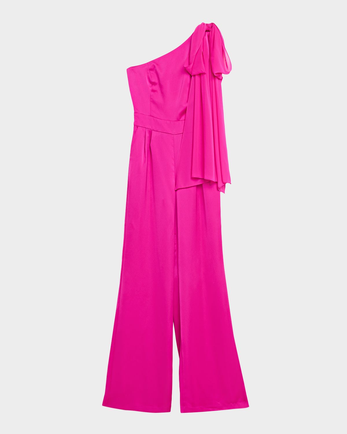 Ramy Brook Genny One-Shoulder Silk Jumpsuit