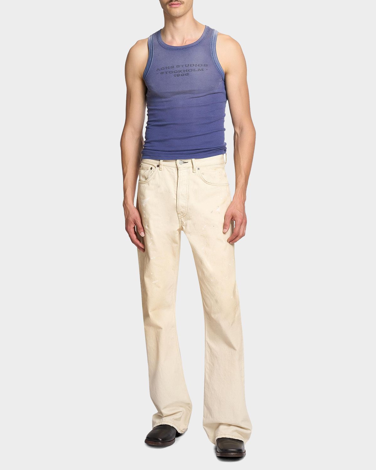 Acne Studios Men 's Trafalgar Bleach-Splatter Straight-Leg Jeans | Thumbnail 11 Acne Studios Men 's Trafalgar Bleach-Splatter Straight-Leg Jeans | Thumbnail 11